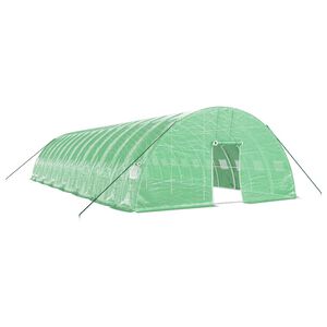 vidaXL Seră cu cadru din oțel, verde, 84 m&sup2;, 14x6x2,85 m