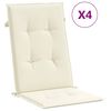 vidaXL Perne scaun cu spătar &icirc;nalt, 4 buc., crem, 120x50x2 cm, textil
