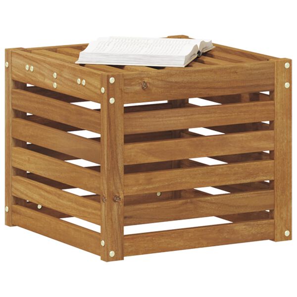 vidaXL Bancă de exterior natural 43 x 43 x 37 cm Lemn Solid de Acacia