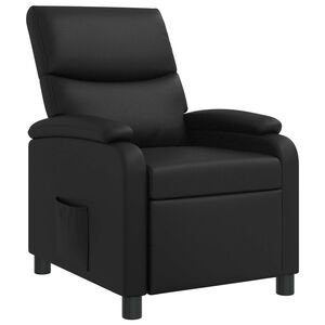vidaXL Fotoliu reclinabil Negru Piele artificială