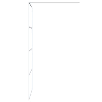 vidaXL Paravan duș walk-in, alb, 90x195 cm, sticlă ESG transparentă