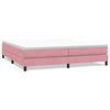 vidaXL Pat cu arcuri fără saltea roz 200x210 cm catifea