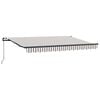 vidaXL Cortina Retractabilă Gri deschis și alb. 2,5 x 2 m țesătură