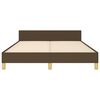 vidaXL Cadru de pat fără saltea, maro &icirc;nchis, 140x200 cm, textil