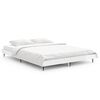 vidaXL Cadru de pat, alb extralucios, 140x190 cm, lemn prelucrat
