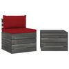 vidaXL Set mobilier grădină din paleți, 2 piese, cu perne, lemn de pin