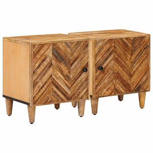 vidaXL Noptieră 2 pcs Maro 40 x 33,5 x 46 cm Lemn de mango solid