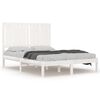 vidaXL Cadru de pat mic dublu, alb, 120x190 cm, lemn masiv