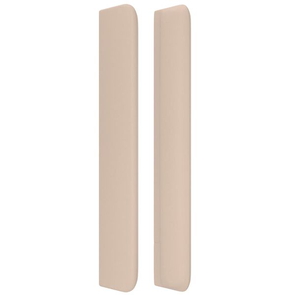 vidaXL Tăblie pat cu aripioare cappuccino 163x16x118/128 cm piele eco