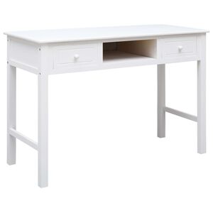 vidaXL Birou de scris, alb, 110 x 45 x 76 cm, lemn