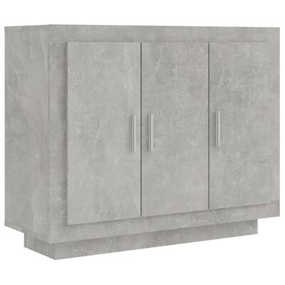vidaXL Servantă, gri beton, 92x35x75 cm, lemn compozit