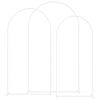 vidaXL Arc de nuntă 3 buc. Alb 120 x 40 x 217 cm Oțel