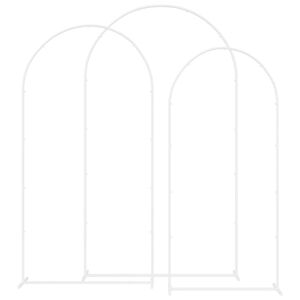 vidaXL Arc de nuntă 3 buc. Alb 120 x 40 x 217 cm Oțel