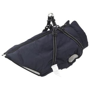 vidaXL Haina pentru C&acirc;ini Albastru marin L44 Fleece și poliester
