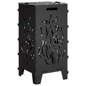 vidaXL Cuptor de foc Negru 47 x 38 x 75 cm Oțel