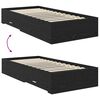 vidaXL Cadru de pat cu sertar Stejar Negru 90 x 200 cm Lemn compozit