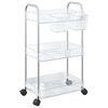 vidaXL Cărucior de depozitare cu 3 niveluri transparent acrilic
