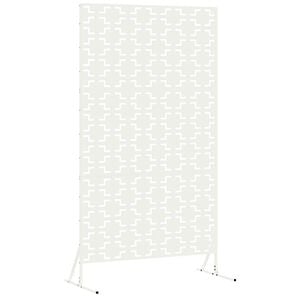 vidaXL Ecran de intimitate Alb 100 x 50 x 180 cm Oțel