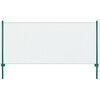 vidaXL Gard din plasă de s&acirc;rmă cu st&acirc;lpi, verde, 25 x 0,75 m, oțel