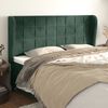 vidaXL Tăblie pat cu aripioare verde &icirc;nchis 163x23x118/128 cm catifea