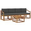 vidaXL Set de canapele de exterior 5 buc. Natural și Antracit