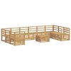vidaXL Set de canapele de exterior 11 buc. Alb Lemn Solid de Acacia