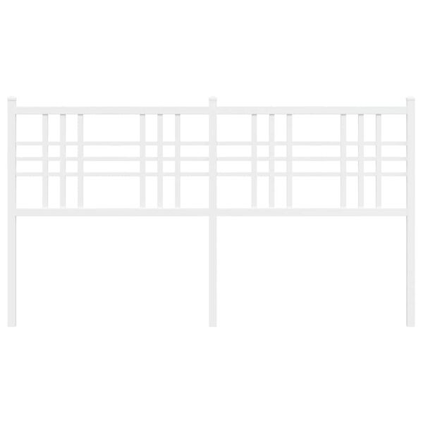 vidaXL Tăblie de pat de schimb metalică, alb, 160 cm