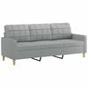 vidaXL Canapea cu 3 locuri, gri deschis, material 180CM textil