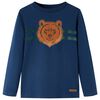Tricou pentru copii cu m&acirc;neci lungi, bleumarin, 92