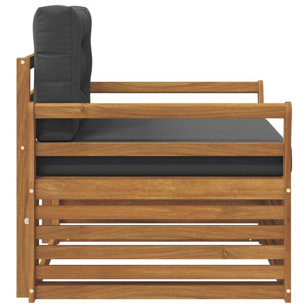 vidaXL Set de canapele de exterior Lemn de acacia solid și poliester