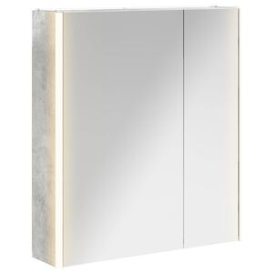 vidaXL Dulap cu oglindă pentru baie Gri din beton 63,5 x 15,5 x 70 cm