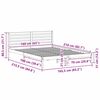 vidaXL Cadru de pat cu headboard Maro 160 x 210 cm Lemn de pin masiv
