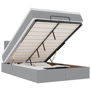 vidaXL Pat otoman cu saltea țesătură gri deschis 120x200 cm