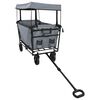 vidaXL Trolley Manevrabil Pliabil Manual Gri 105 x 56.5 x 116 cm