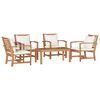 vidaXL Set de canapele pentru grădină 5 buc. natural Lemn solid de tec