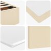 vidaXL Cadru de pat otoman cu saltea crem 120x190cm stofa