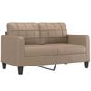 vidaXL Canapea cu 2 locuri, cappuccino, 140 cm, piele ecologică