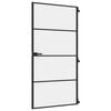 vidaXL Ușă interior negru 102,5x201,5 cm sticlă securiz./aluminiu slim