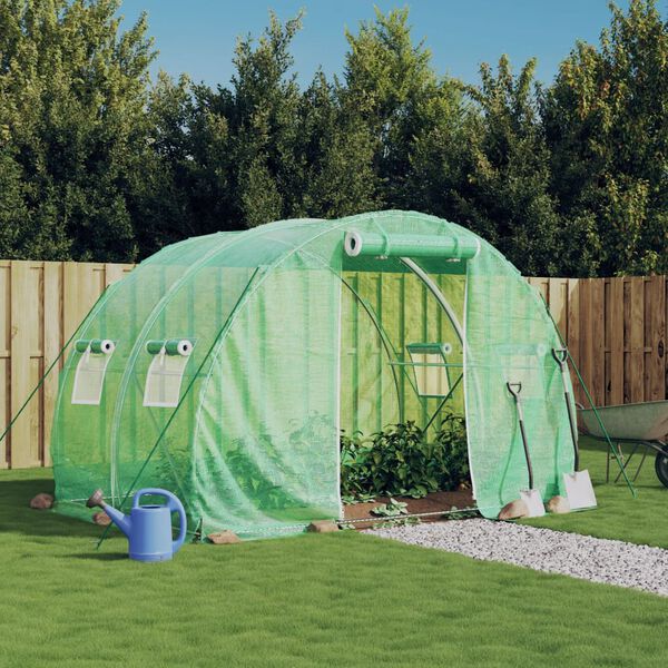 vidaXL Seră cu un cadru din oțel, verde, 6 m², 3x2x2 m