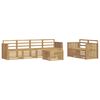 vidaXL Set de canapele de exterior 7 pcs Alb Lemn Solid de Acacia