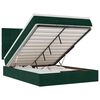 vidaXL Cadru de pat otoman cu saltele Verde &icirc;nchis 160x200cm catifea