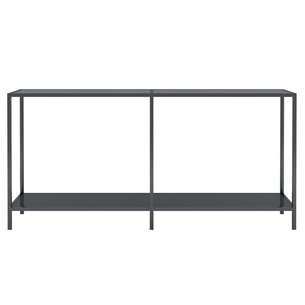 vidaXL Masă consolă,negru, 160x35x75,5 cm, sticlă securizată