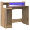 vidaXL Birou cu raft Stejar Artizanal 97 x 45 x 90 cm Lemn compozit