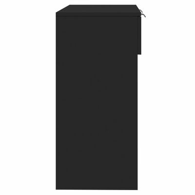vidaXL Măsuță consolă, negru, 90x36x75 cm, lemn compozit