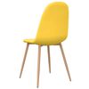 vidaXL Scaune de bucătărie, 2 buc., galben muștar, textil