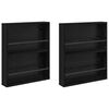 vidaXL Raft pentru reviste cu raft 2 pcs Stejar Negru 60 x 12 x 70 cm