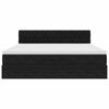 vidaXL Cadru de pat otoman cu saltea, catifea neagră 160x200cm
