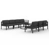vidaXL Set mobilier de grădină cu perne, 8 piese, antracit, aluminiu