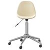 vidaXL Scaun de birou pivotant, crem, material textil