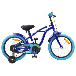 vidaXL Bicicletă pentru Copii 16 Inci pentru 4-6 ani Albastru &icirc;nchis